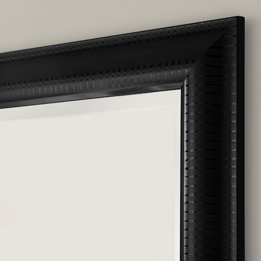 Yearn Black Textured Wall Mirror 118 x 92cm Image 3