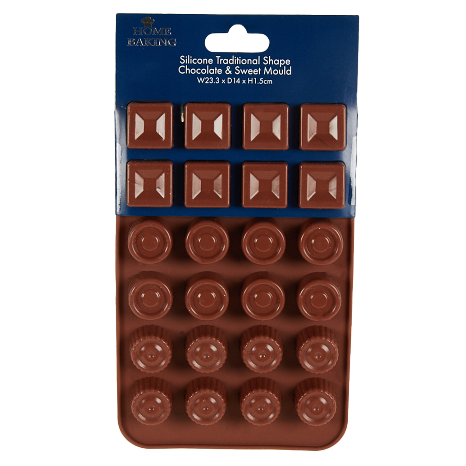 Silicone Traditional Shape Chocolate Mould - Brown Image 1