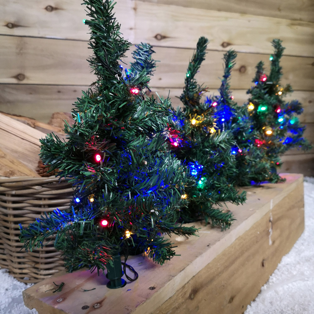 Samuel Alexander 6 Piece 15 Multicolour LED 5m Green Tree Christmas Path Light Set 5m Image 2