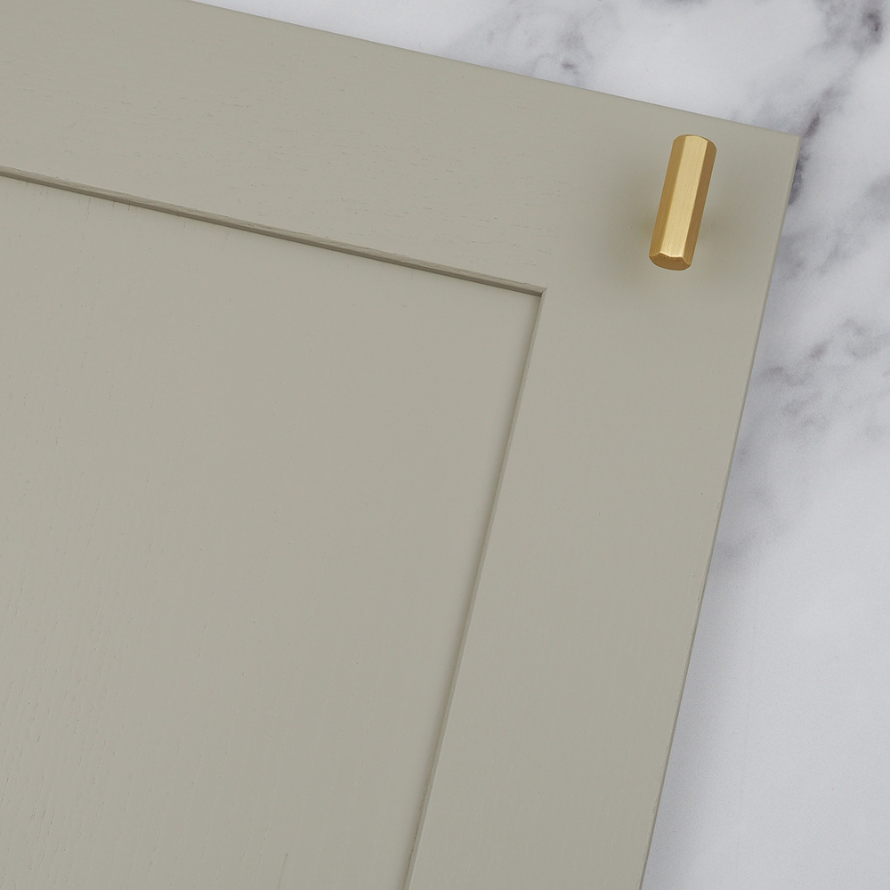 Handle & Home Brushed Brass Hexagon T-Bar Knob 40mm Image 4