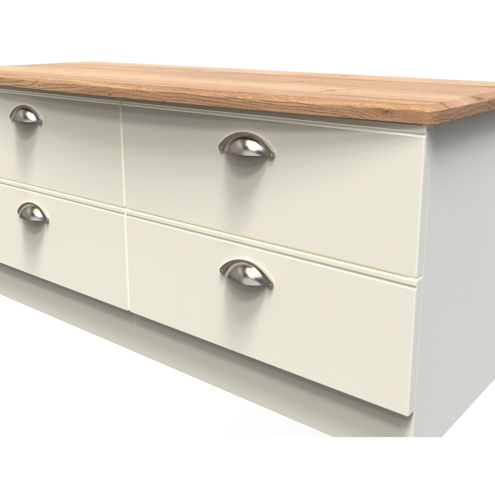Crowndale Victoria 4 Drawer Cream Ash and Oak Bedbox Image 6