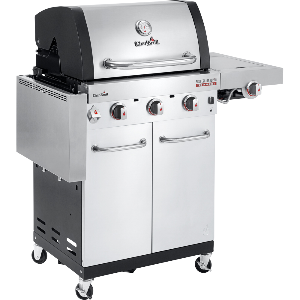 Char-Broil Professional Pro S 140920 Stainless Steel 3 Burner Gas Barbecue with Side Burner Image 7
