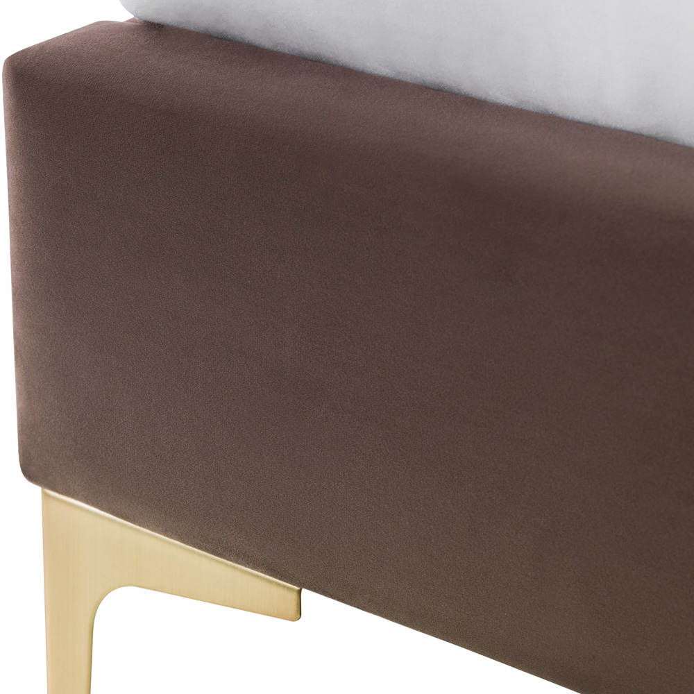 Julian Bowen Deco King Size Truffle Velvet Bed Frame Image 7