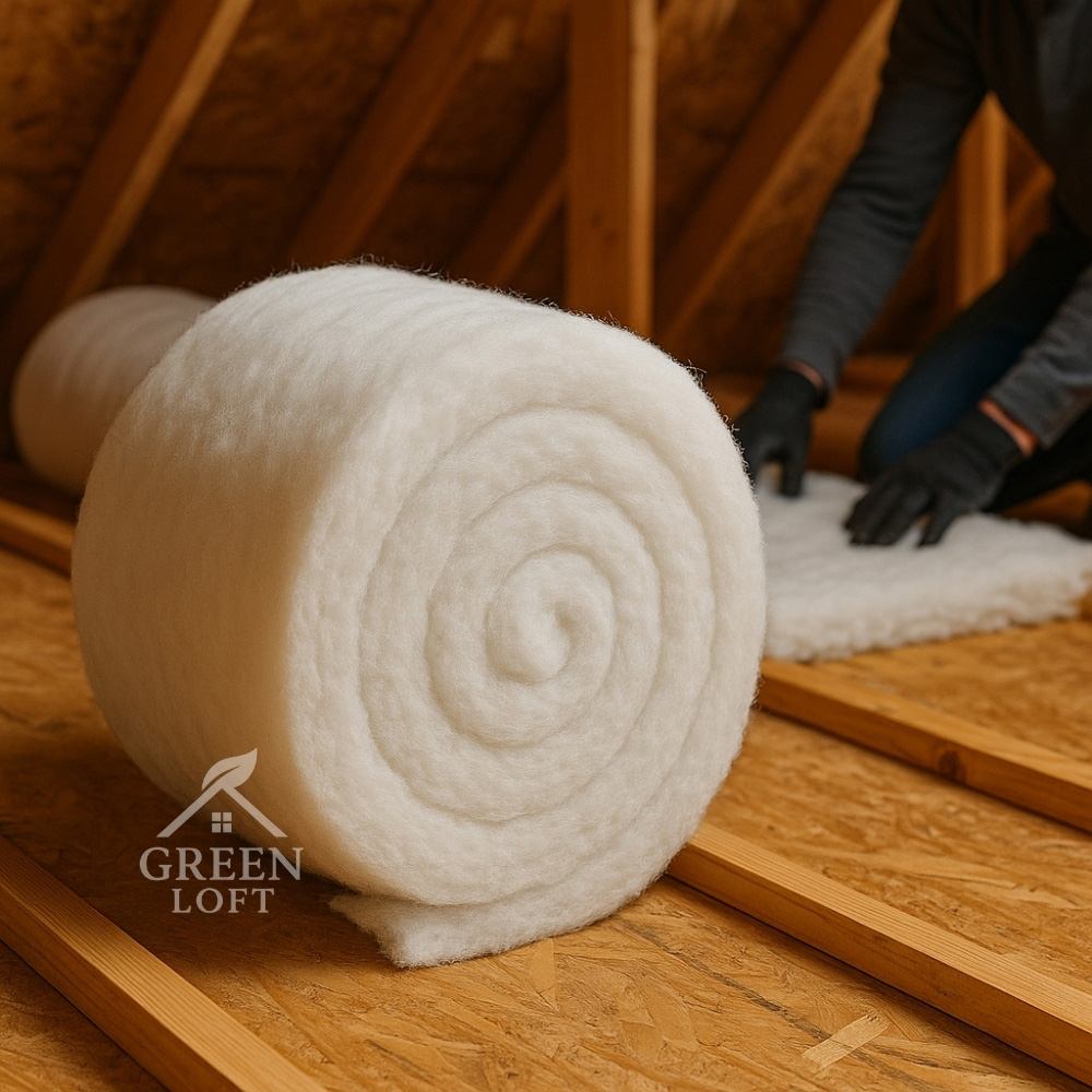 Green Loft Polyester Thermal Insulation Roll 10m x 370mm x 110mm Image 9