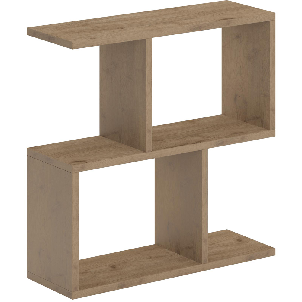 Decortie Homemania 4 Shelf Oak Effect Side Table Image 2