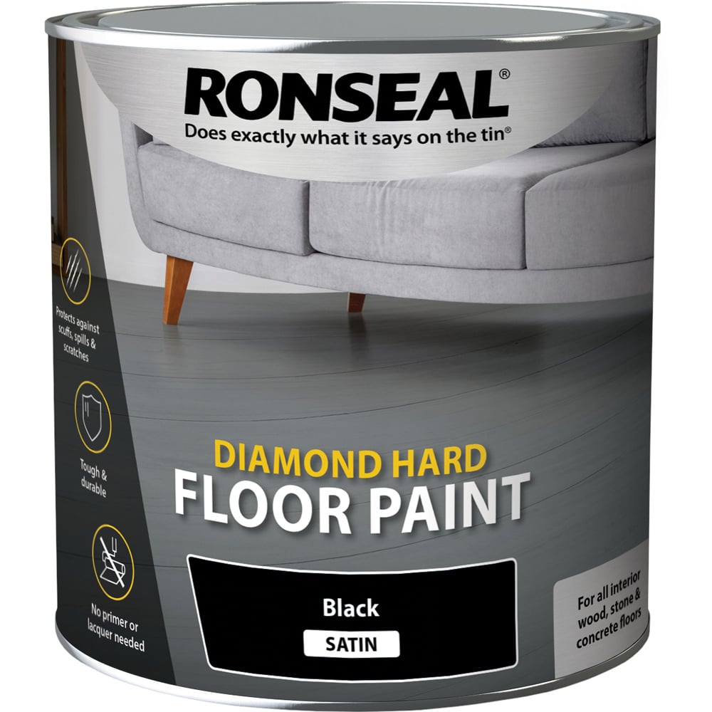 Ronseal Diamond Hard Black Floor Paint 2.5L Image 2
