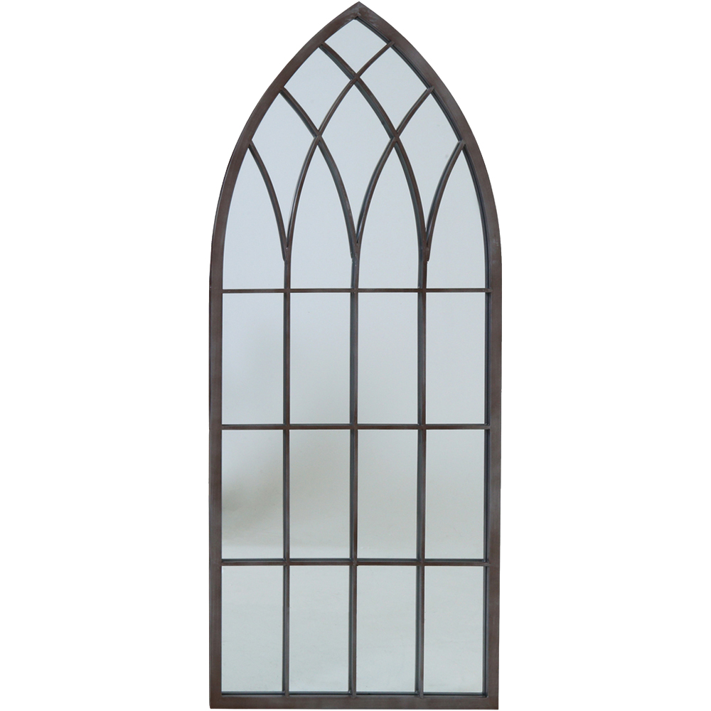Charles Bentley Grey Arch Outdoor Garden Mirror 115 x 50cm Image 1