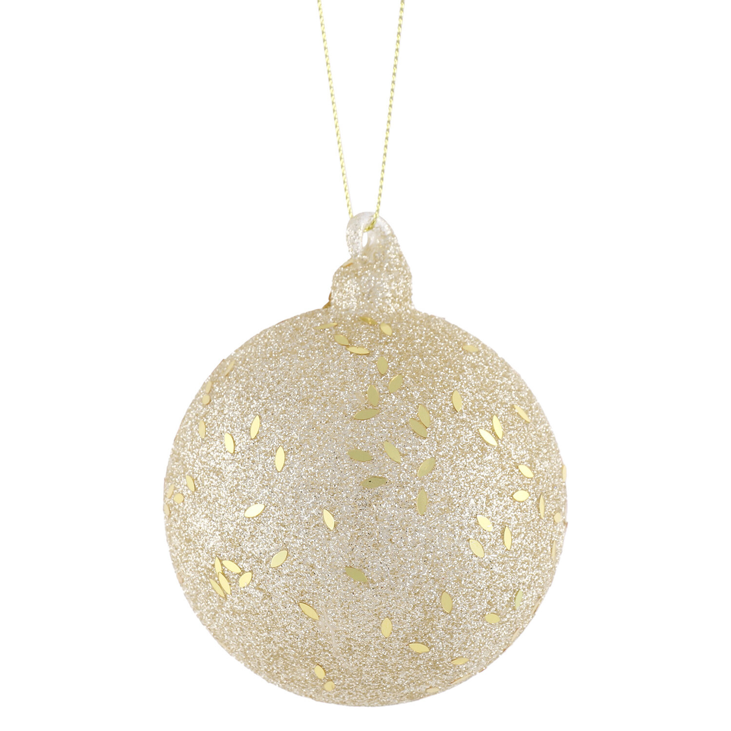 Sparkle Gold Glitter Bauble - Gold Image 1