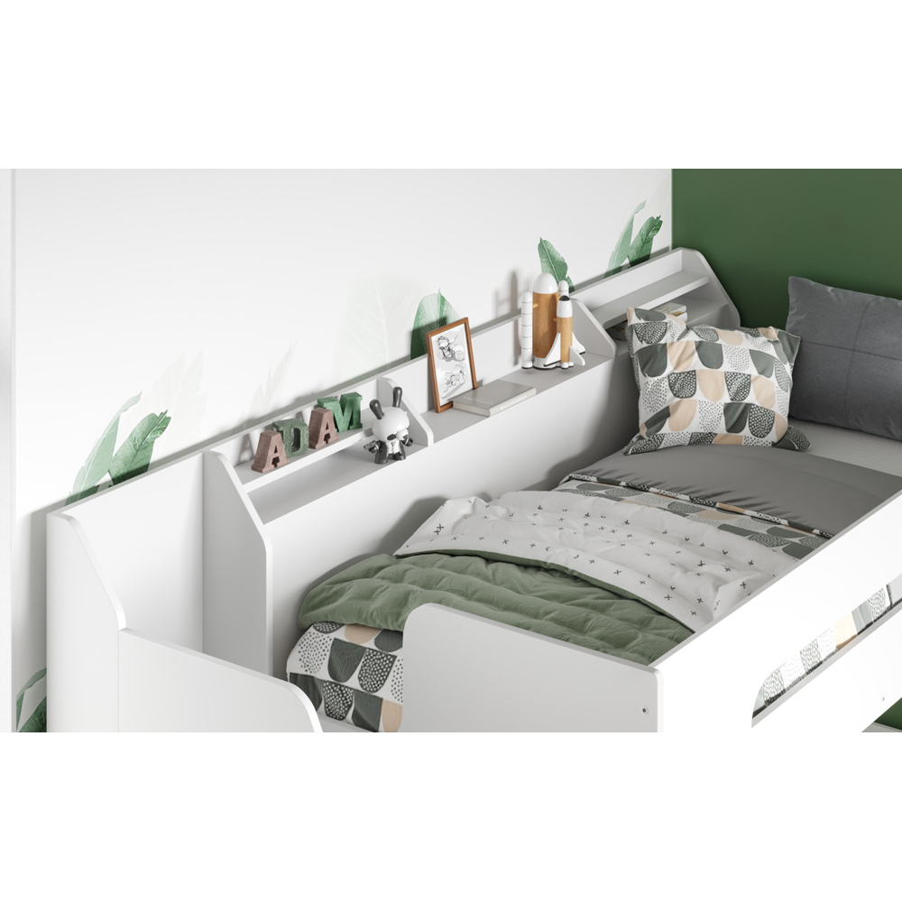 Flair Stepaside Single White High Sleeper Workstation Image 2