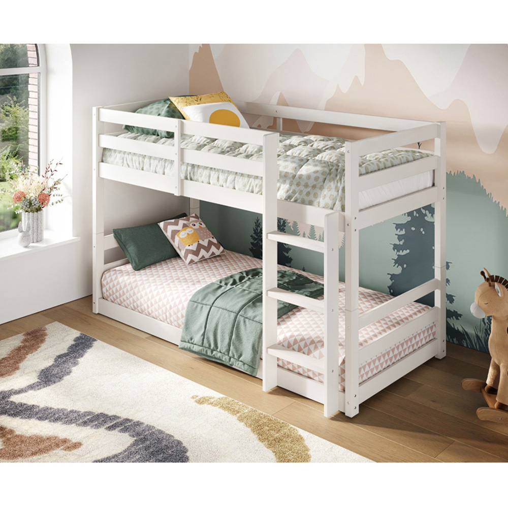 Flair Shasha White Low Shorty Wooden Bunk Bed Image 4