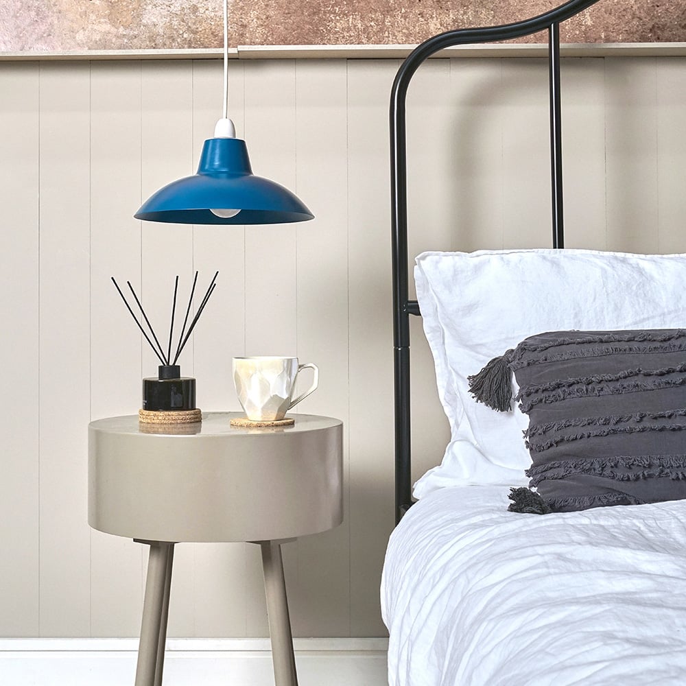 ValueLights Civic French Blue Retro Pendant Light Shade Image 8