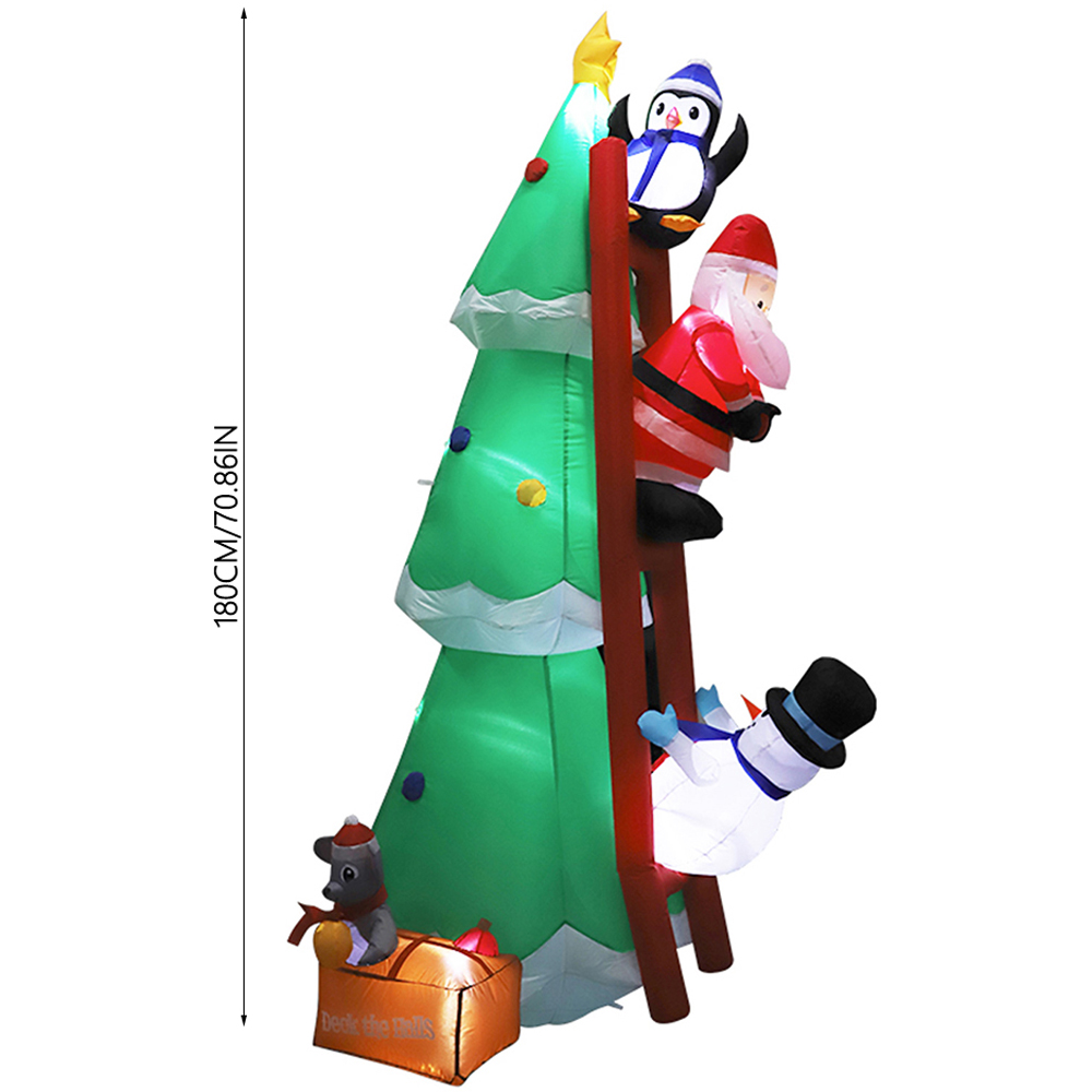 Living and Home Inflatable Santa Snowman and Penguin Model LED Christmas Decoration 5.9ft Image 8