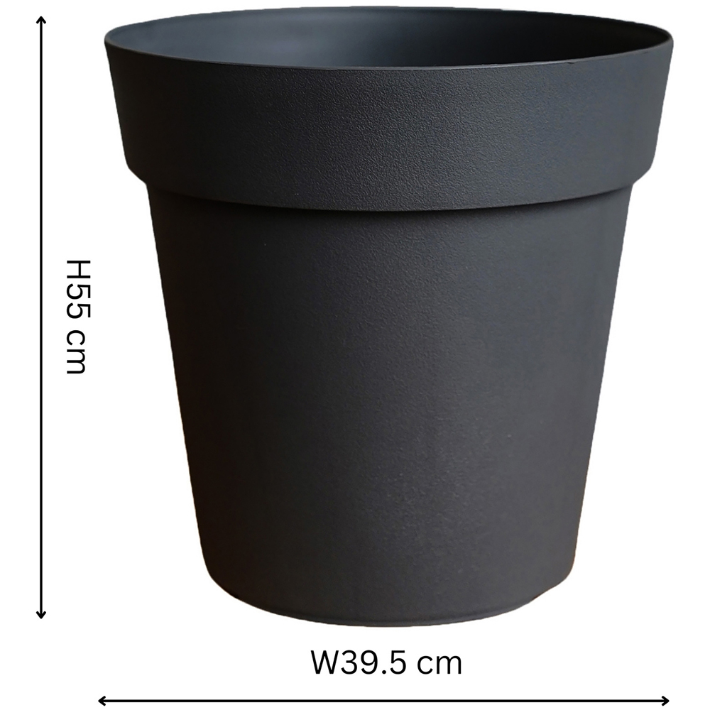 Ivyline Cleo Anthracite Planter with Wheels 40cm Image 7