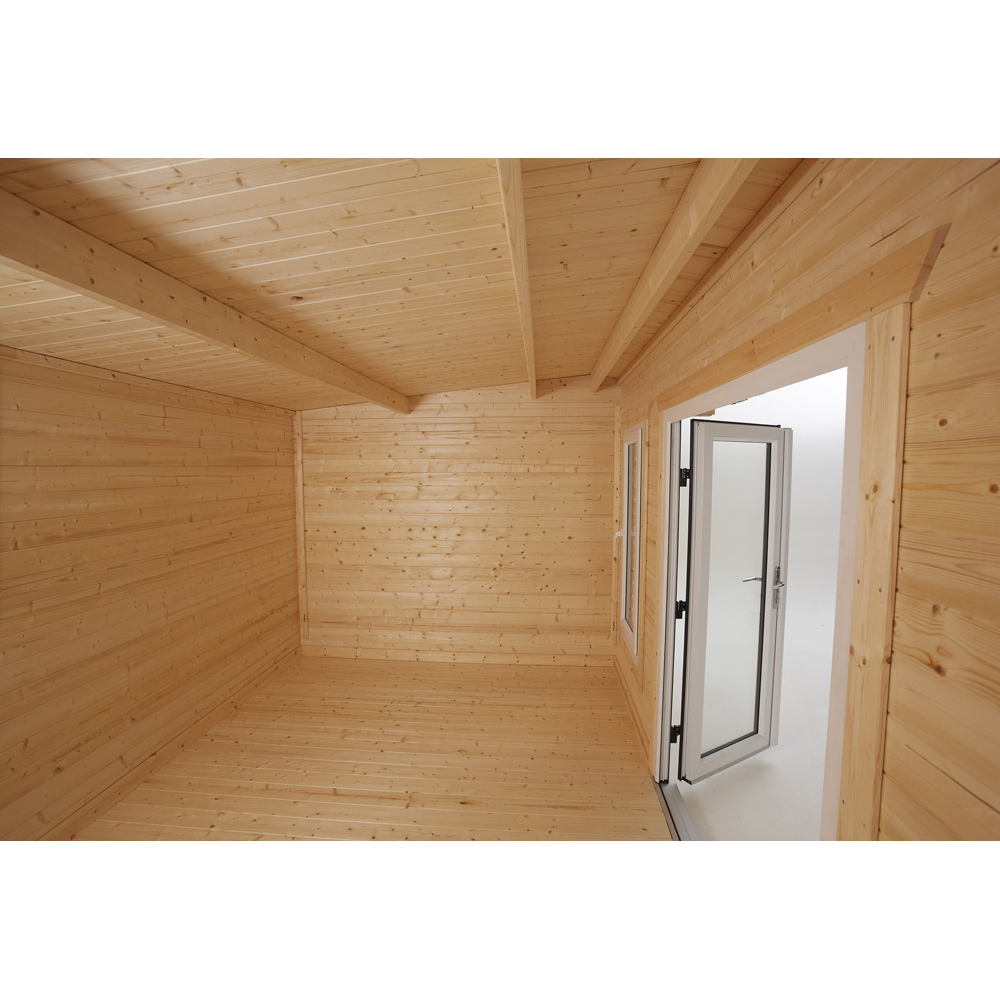 Power Sheds 18 x 8ft Centre Double Door Pent Log Cabin Image 7