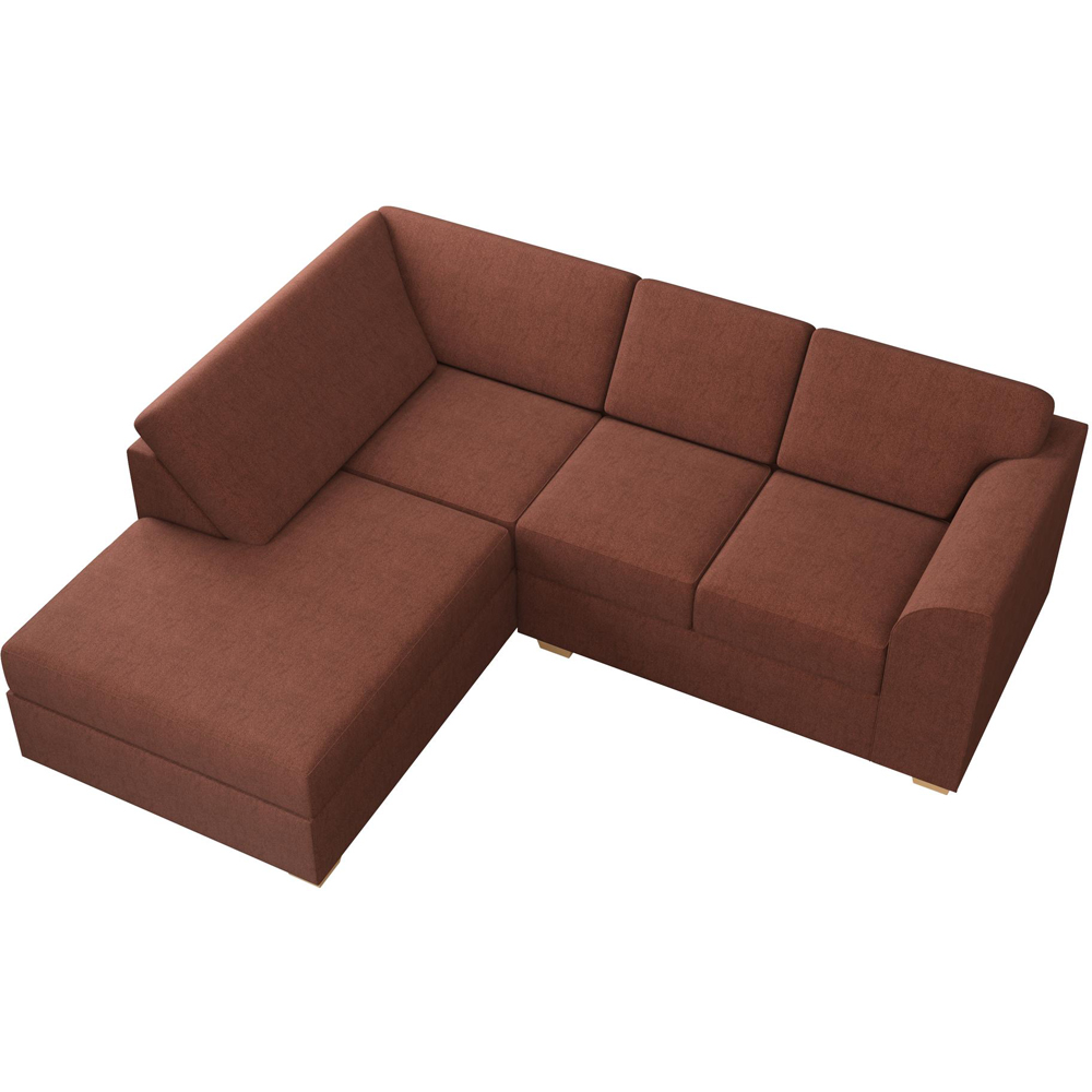Modo 3 Seater Venice Brick Left Hand Fixed Back L-Shape Corner Sofa Image 4