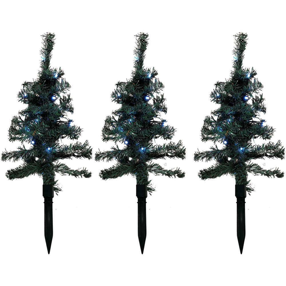 Samuel Alexander 6 Piece 15 White LED Green Tree Christmas Path Light 5m Image 2