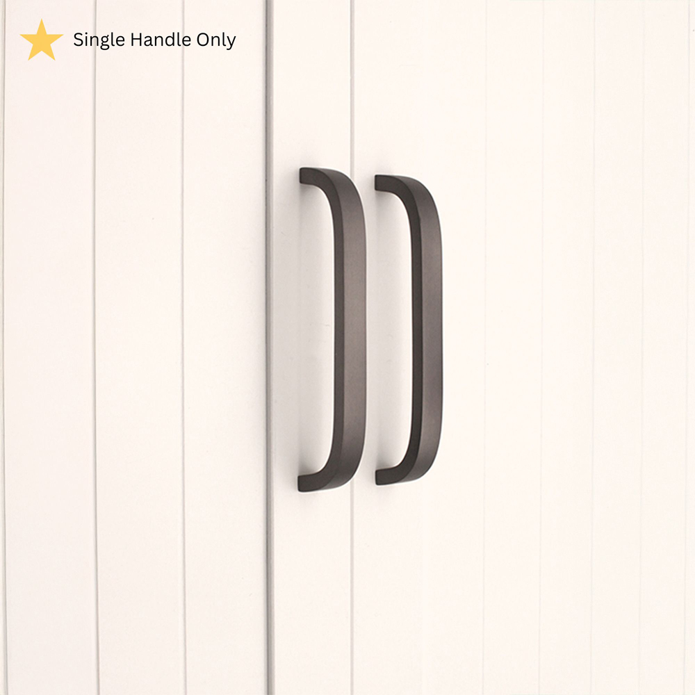 Spira Brass Gunmetal Grey Curved Bar Handle 300mm Image 2