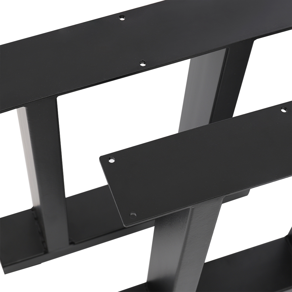 Living and Home 2 Pack Black Industrial Anti-Slip Iron Table Leg 35 x 7 x 40cm Image 4