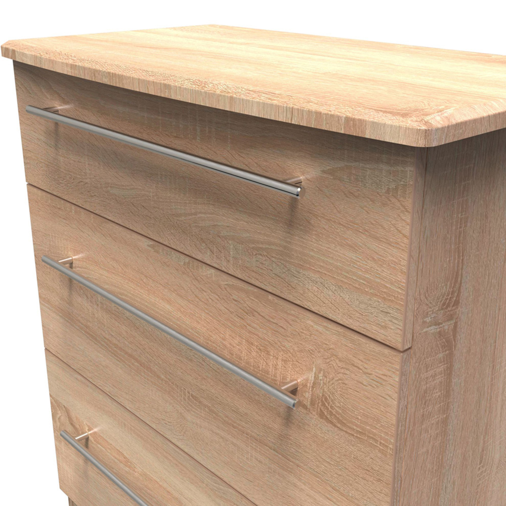 Crowndale Sherwood 3 Drawer Bardolino Oak Deep Chest of Drawers Image 5