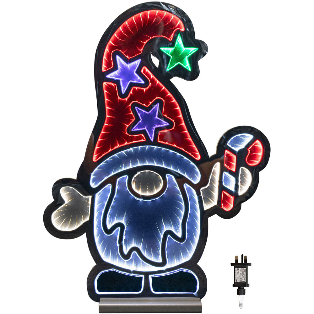 Samuel Alexander Multicolour LED Light Up Gonk with Candy Cane Infinity Christmas Decoration 60cm Image 9