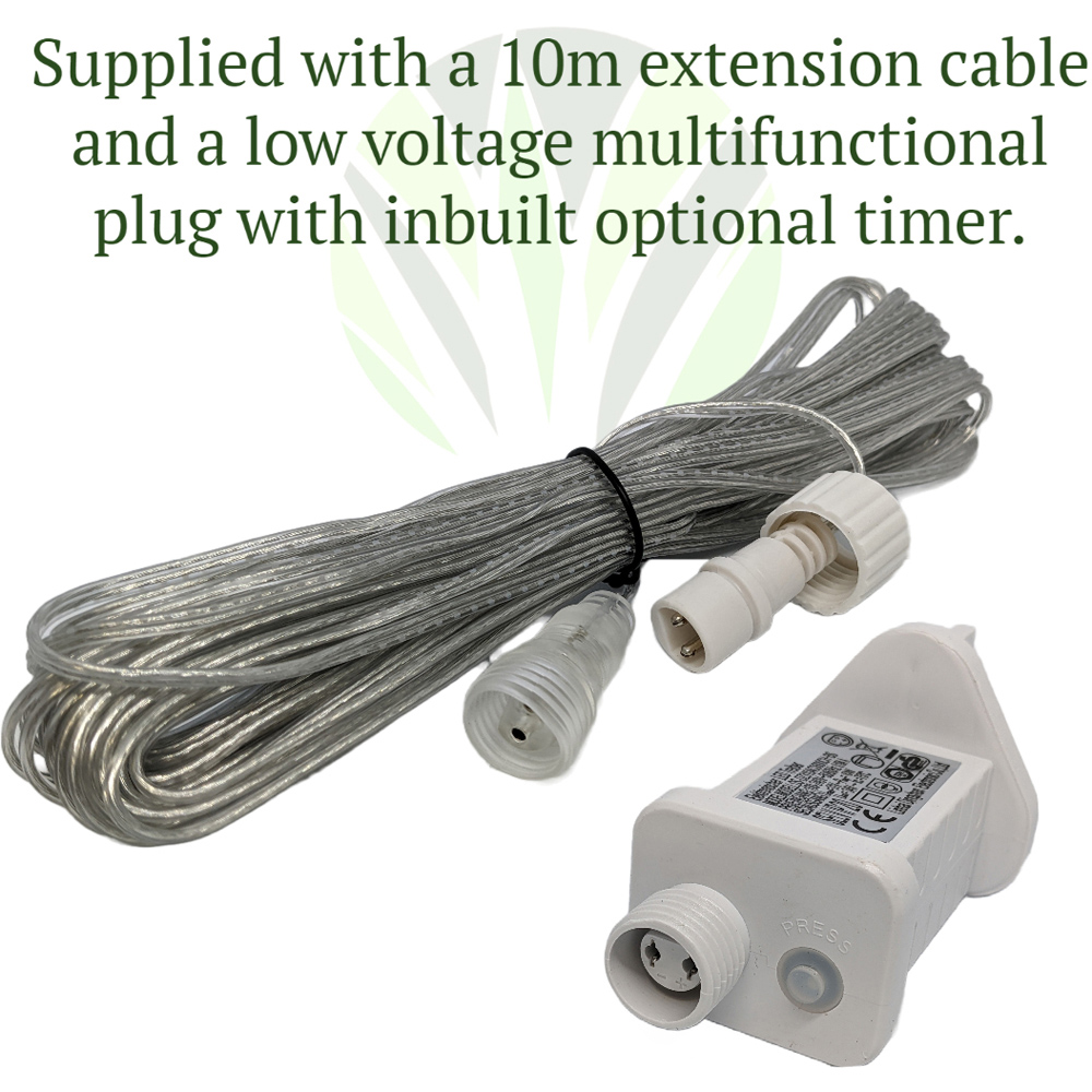 Best Artificial 400 Warm White Multi Function Mains Powered Clear String Light Image 2