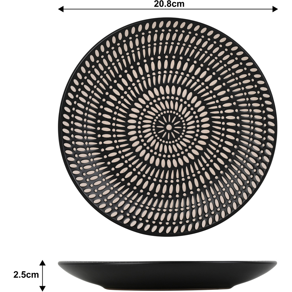 Waterside Black Pad Print 16 Piece Dinner Set Image 4