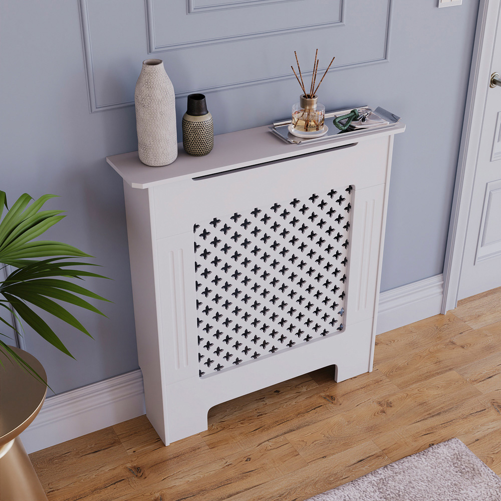 Vida Designs Oxford White Radiator Cover Small Image 4