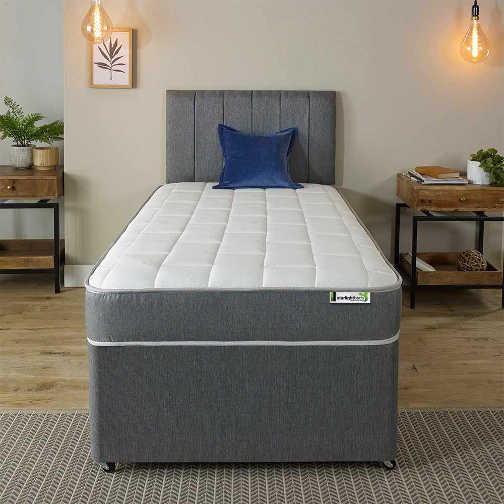 Starlight Beds Deep Small Double Grey Big Brick Memory Foam and Spring Mattress Image 4