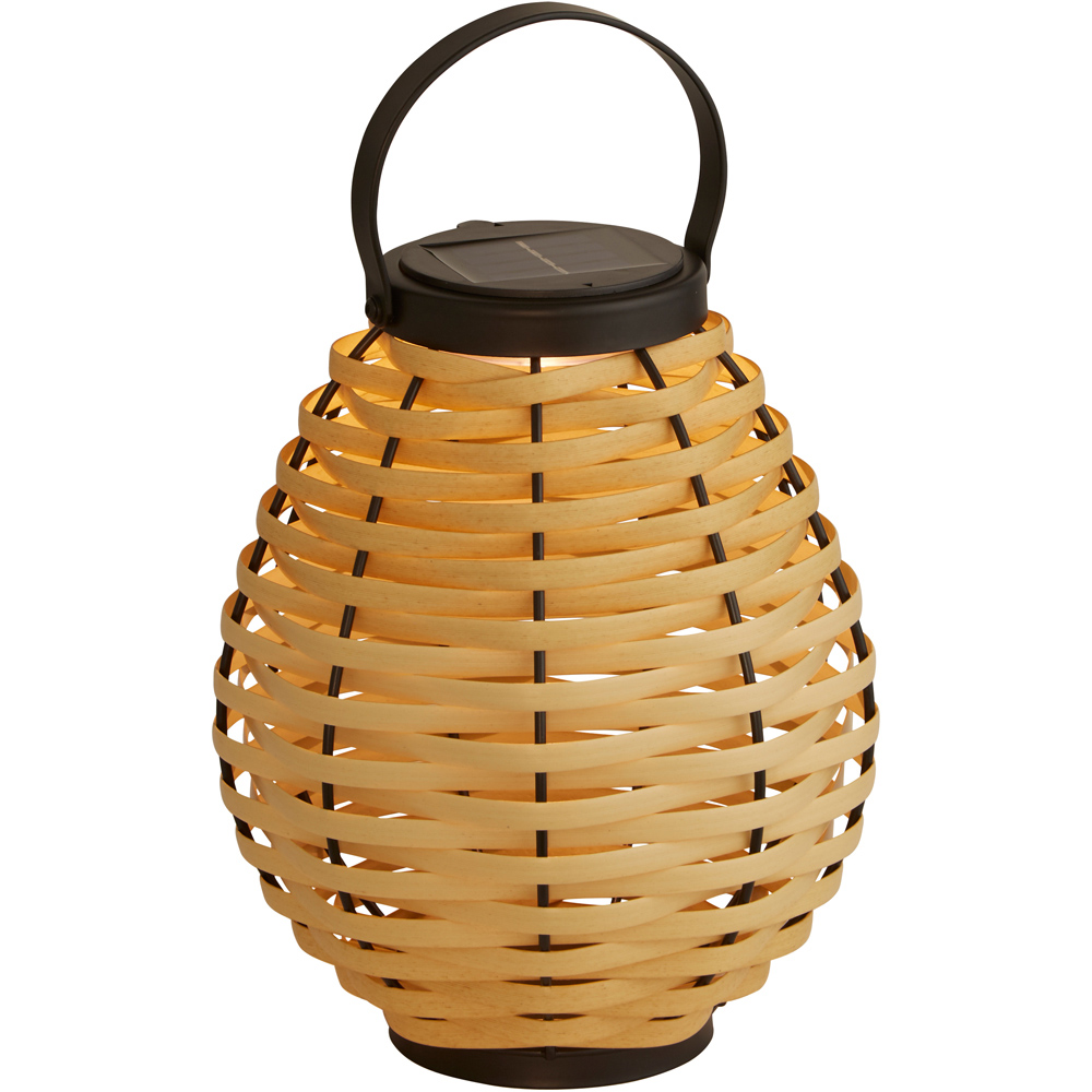Lighting Collection IP44 Malibu Glow Solar LED Outdoor Lantern Image 3