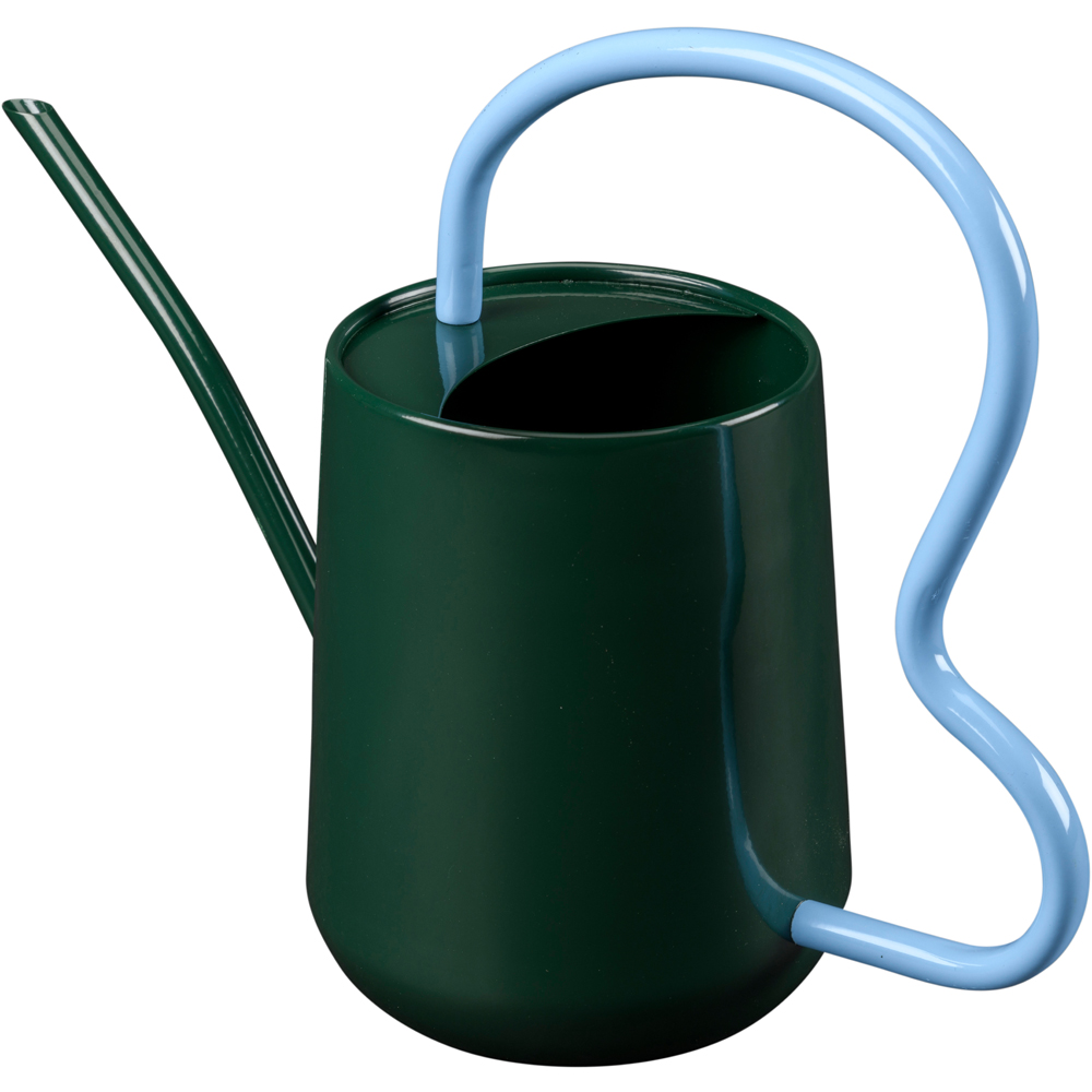Burgon & Ball Dark Green Galvanised Steel Indoor Watering Can with Scalloped Handle 1.2L Image 4