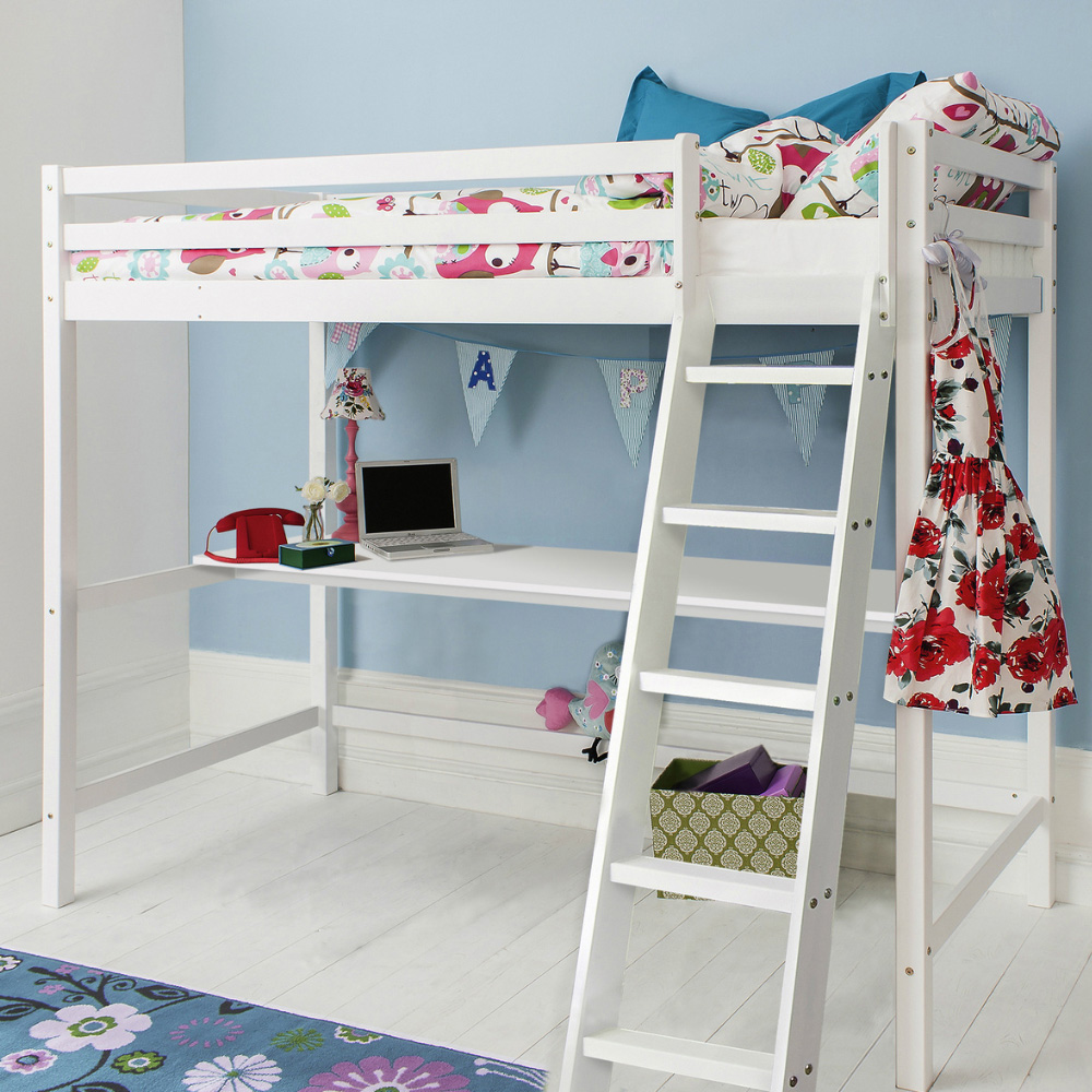 Noa and Nani Louis White Desk for High Sleeper Cabin Bed Image 4