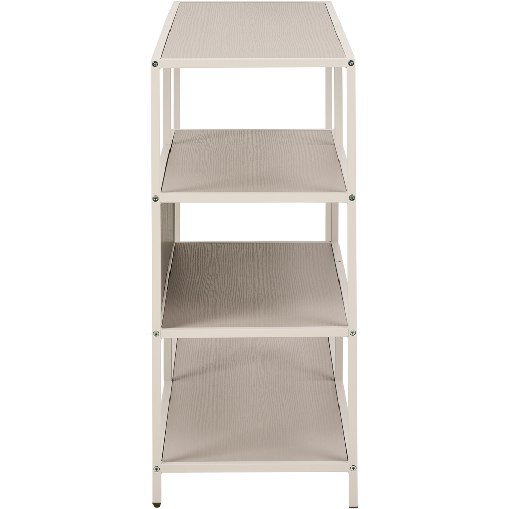 Florence Seaford 4 Shelf Wide Grey Steel Bookcase Image 4