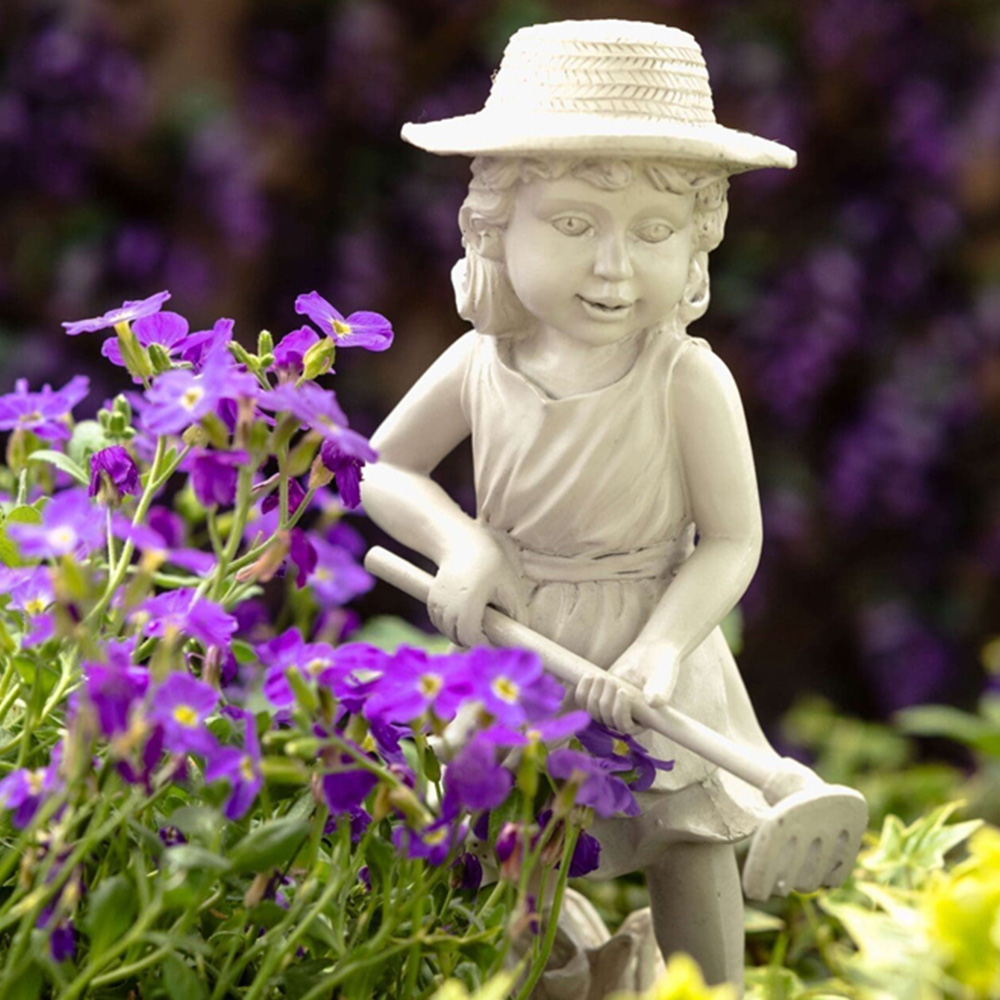 Marco Paul Resin Gardening Boy Girl Set Image 5