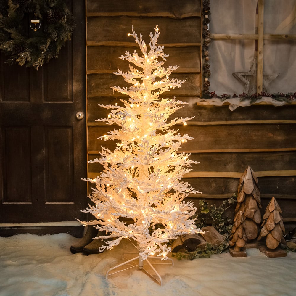 The Christmas Centre 200 Warm White LED Pre-Lit Snow Effect Light-Up Xmas Tree 5ft Image 7