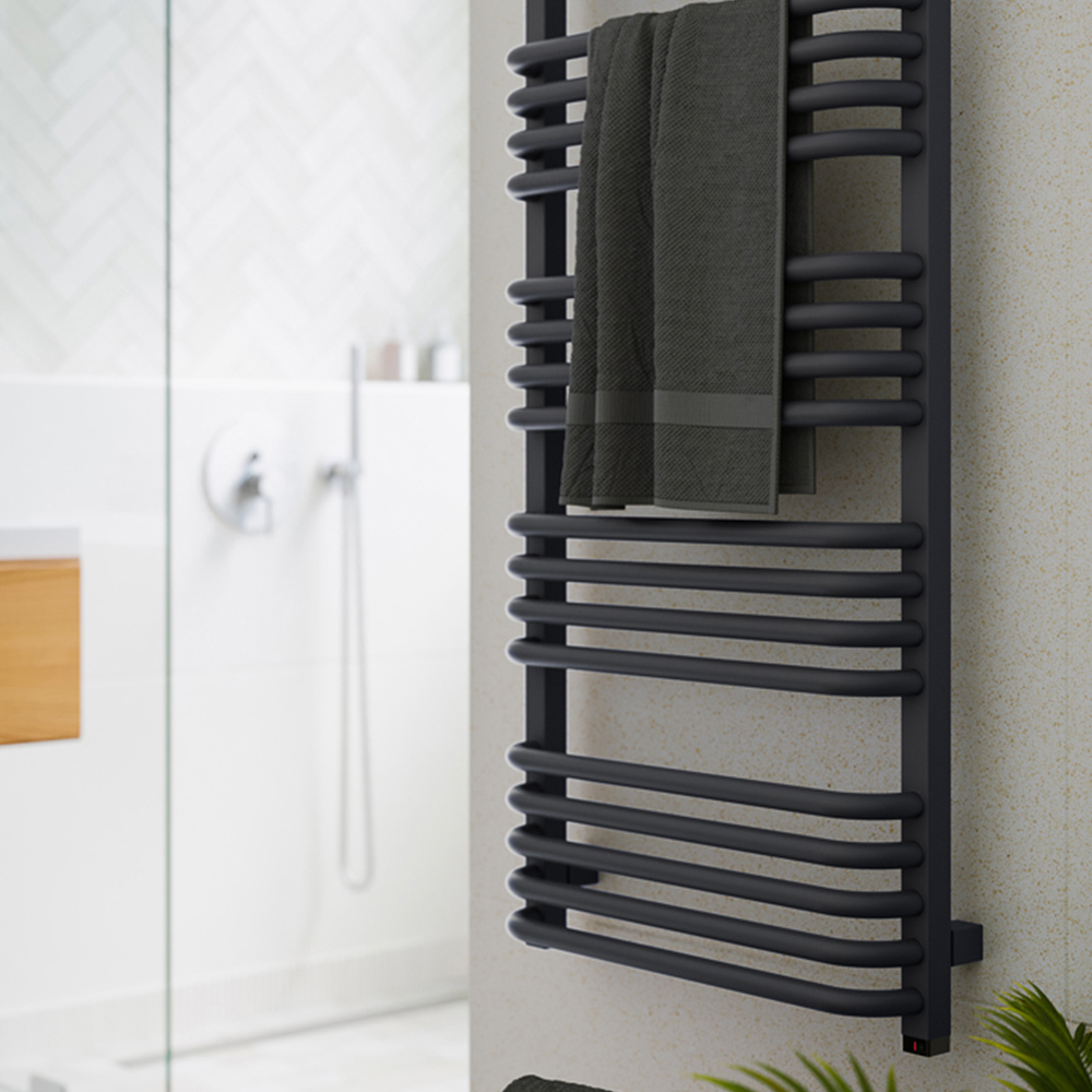 Terma Alex One 2728BTU Modern Grey Electric Towel Rail 1580 x 500mm Image 5