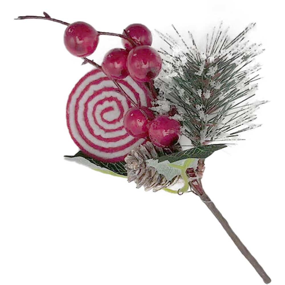 Single Floristry Lollipop Candy Merry Christmas Pick in Assorted styles Image 3