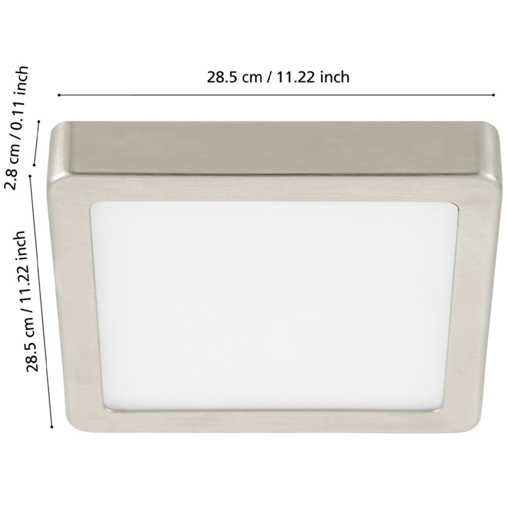 EGLO Fueva-Z Satin Nickel Square Smart Control Colour Changing LED Ceiling Light Image 4