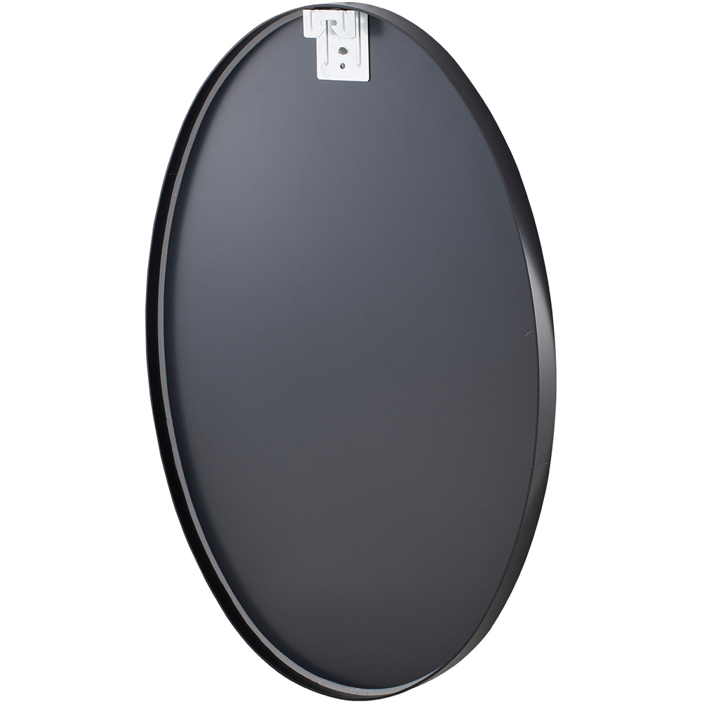 Living and Home Black Oval Aluminium Framed HD Float Glass Bathroom Mirror 50 x 70cm Image 4
