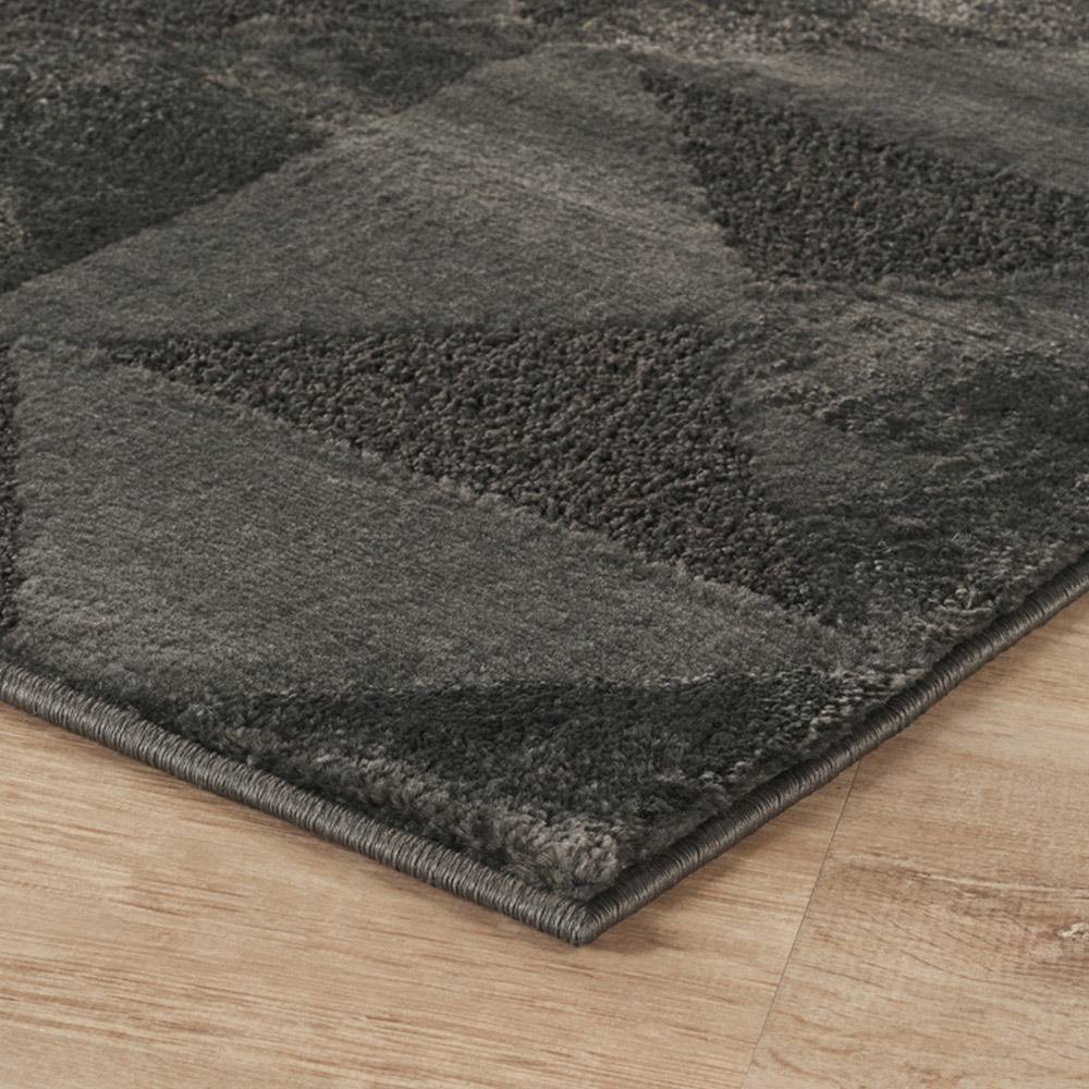 Desire Rugs Hamilton Dark Grey Geometric Triangle Mosaic Rug 200 x 290cm Image 3