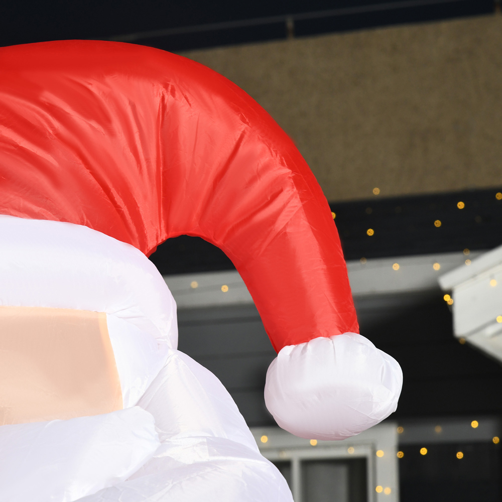 Everglow Red Inflatable Air Blown Christmas Santa 8ft Image 7