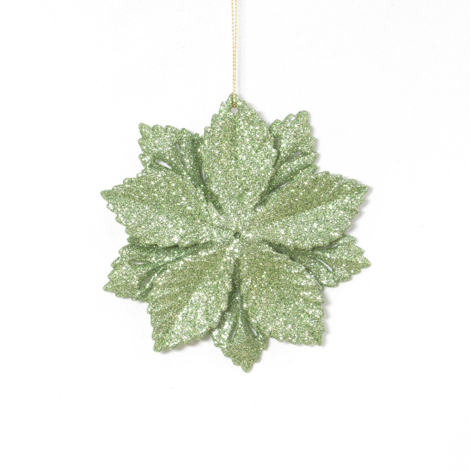 Fern Poinsettia Decoration Green Image 2
