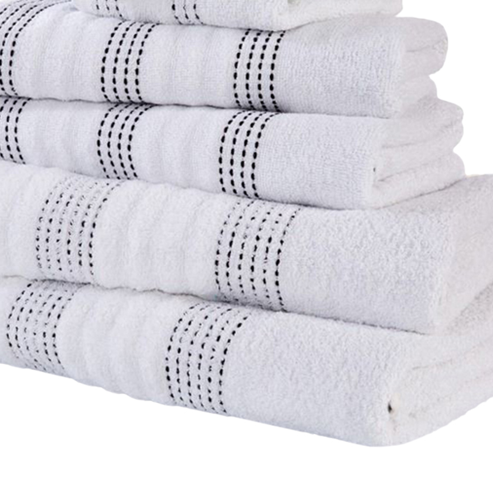 Rapport Home Spa Super Soft and Absorbent Cotton White Hand Towel Image 3