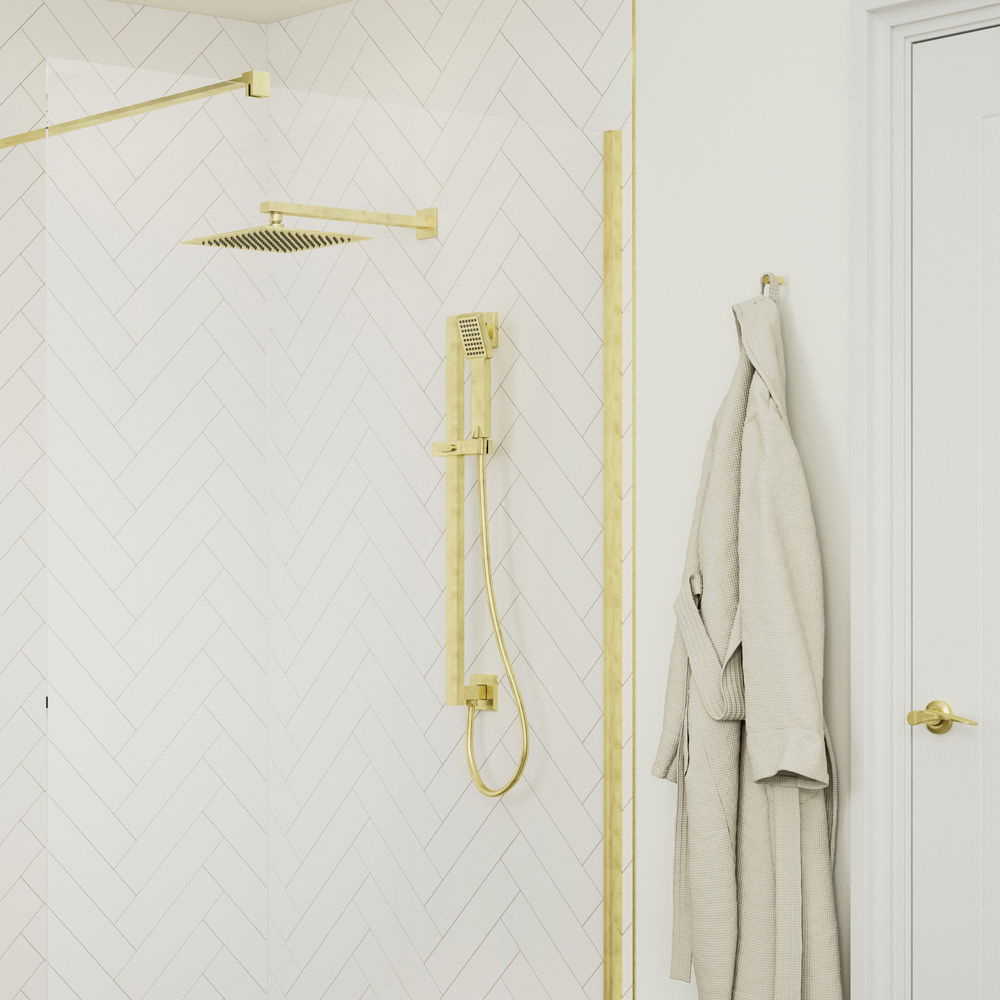 Bathstore Rodas Brushed Brass Robe Hook Image 2