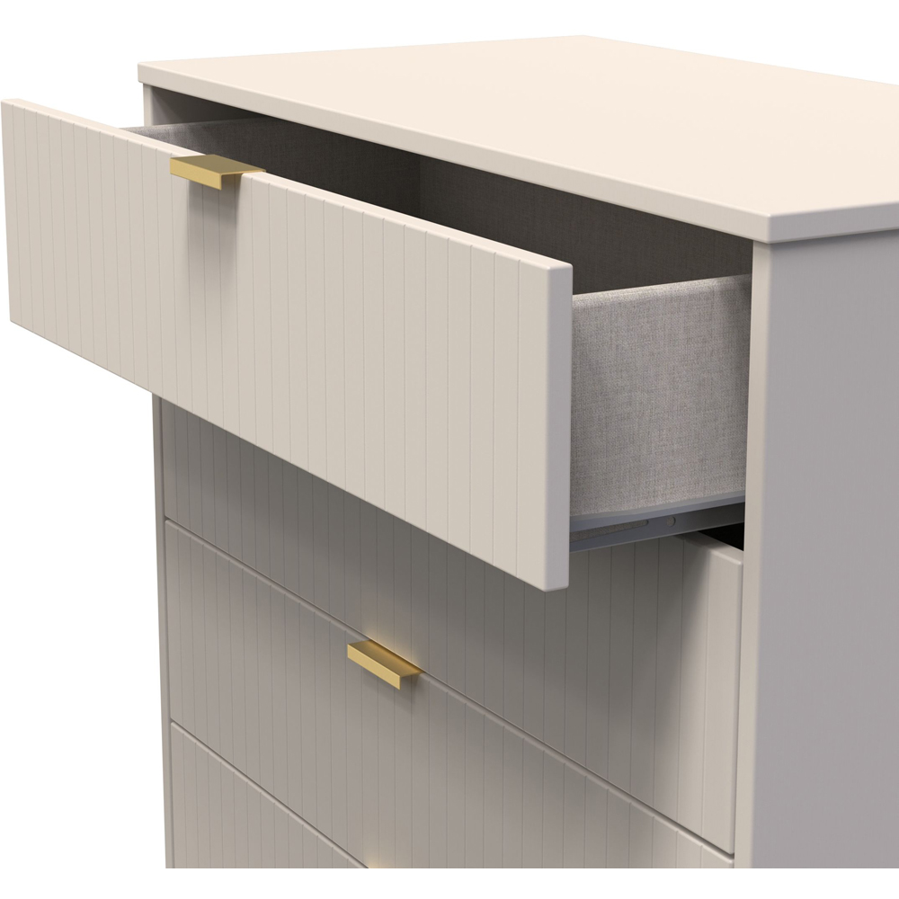 Crowndale Linear 5 Drawer Kashmir Matt Wide Chest of Drawers Ready Assembled Image 6