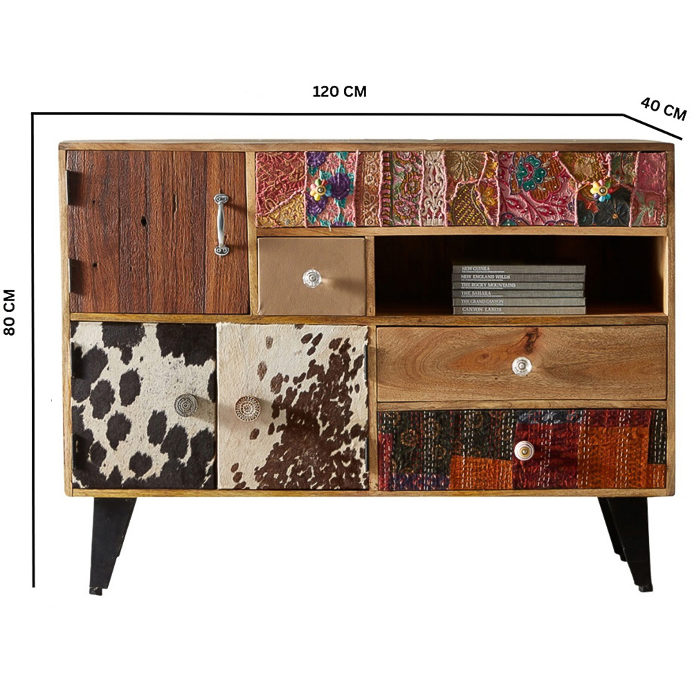 Brooklyn Monaco 3 Door 4 Drawer Single Shelf Large Sideboard Image 6