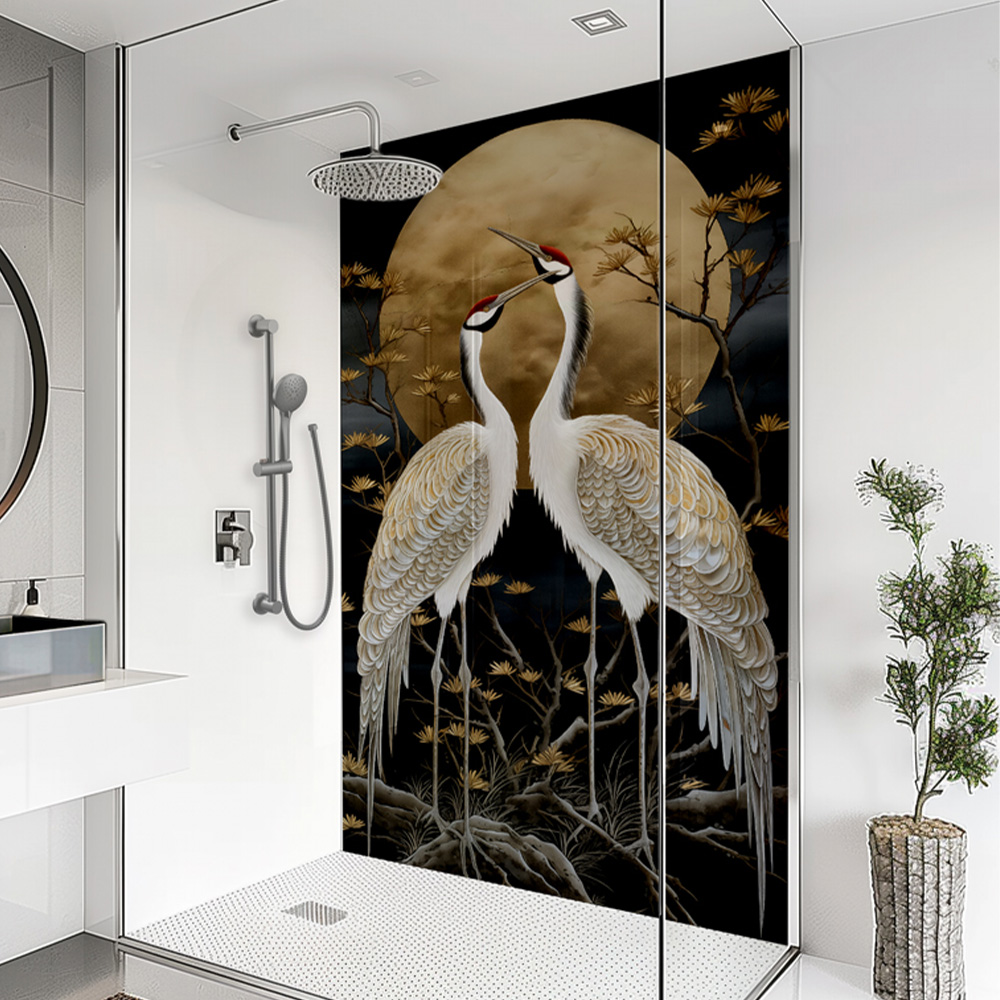 Splashbax Premium Artisan Oriental Midnight Acrylic Bathroom Wall Panel 2400 x 900mm Image 1