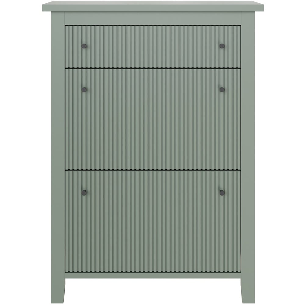 GFW Garrucha Sage Green Deluxe Shoe Cabinet Image 5