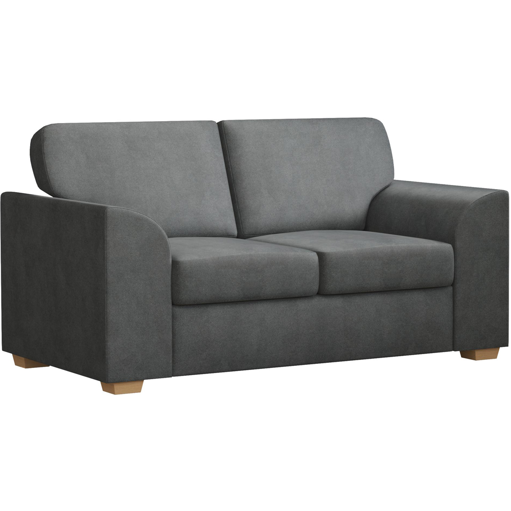 Modo 5 Seater Steel Plush Velvet Fixed Back Sofa Set Image 3