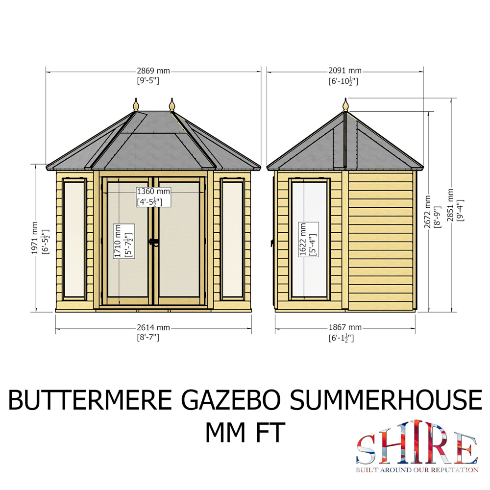 Shire GB Buttermere 8 x 6ft Summerhouse Image 9