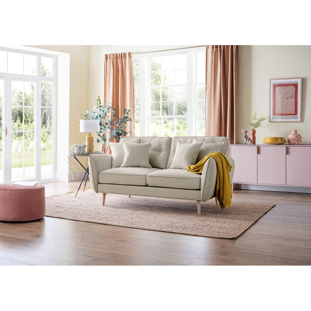 Opry Faro 2 Seater Button Back Linen Sofa Image 5